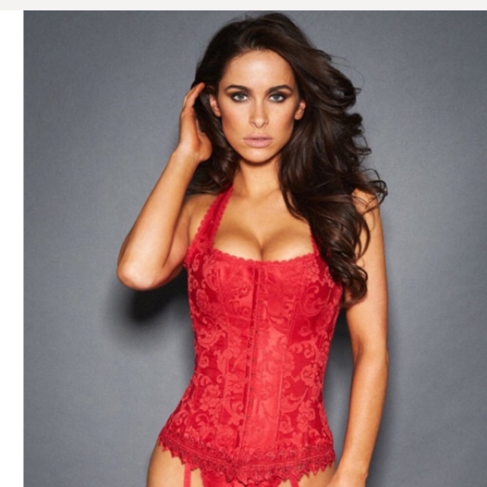 Black and red corset